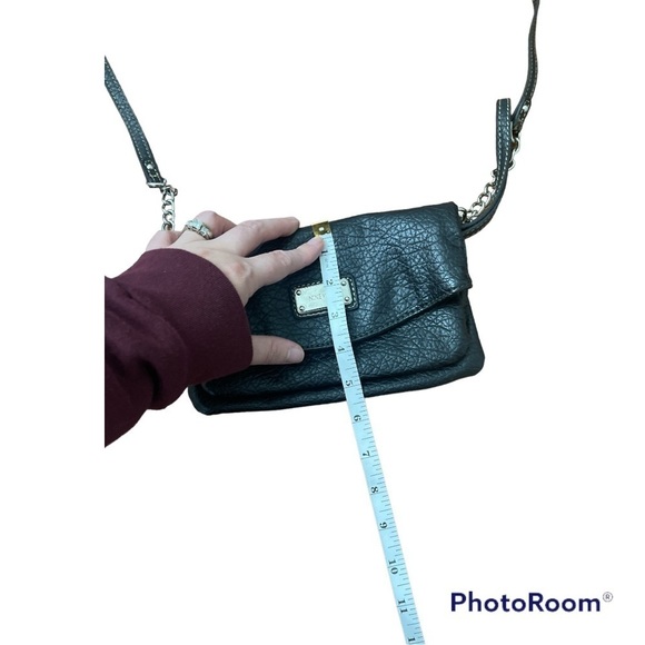 NINE WEST black faux leather crossbody purse - Picture 6 of 6